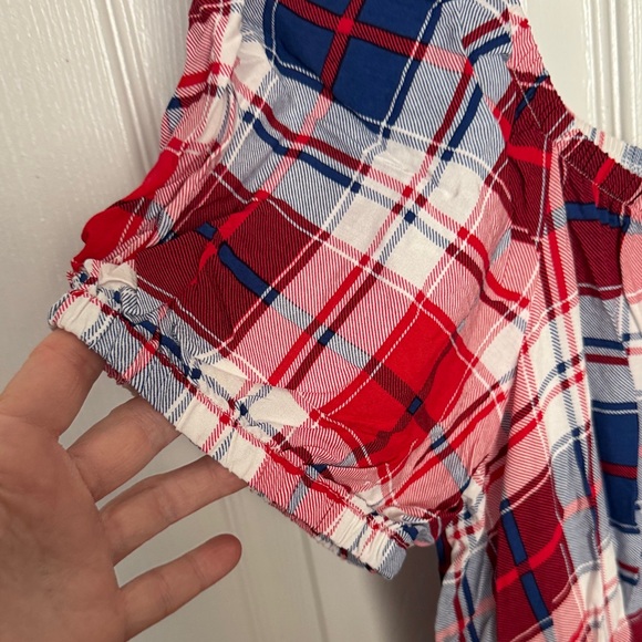 Torrid Red and Blue Plaid Midi Dress - Picture 3 of 6